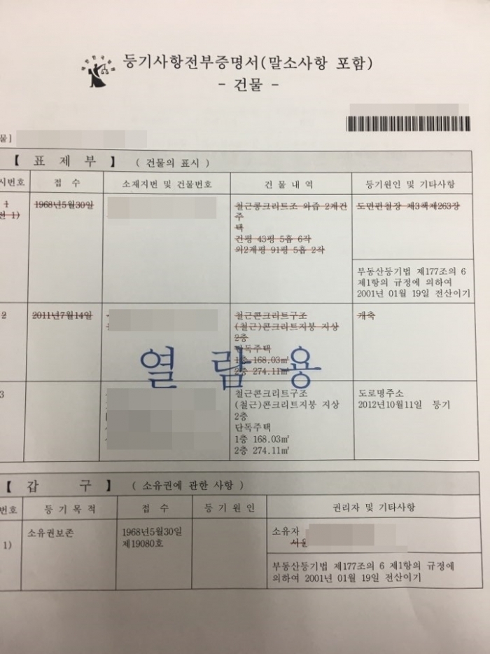 등기부등본.