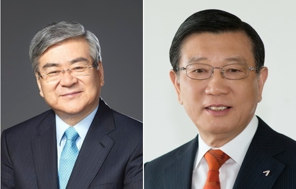(왼쪽부터) 조양호 전 한진그룹 회장, 박삼구 전 금호아시아나그룹 회장. (사진=대한항공, 금호아시아나그룹)