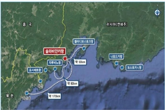 슬라비얀카항 위치도. (사진=해양수산부)
