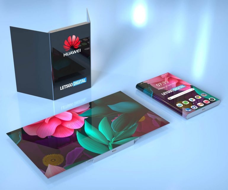 특허 속 폴더블 스마트폰 3D 렌더링 이미지 (사진=LETSGODIGITAL)