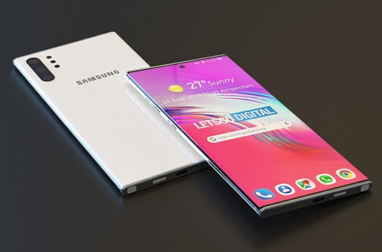 갤럭시 노트10 예상 렌더링 이미지 (사진=LETSGODIGITAL)