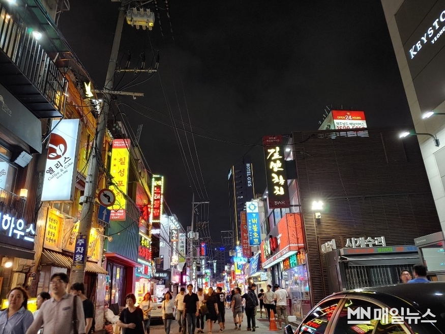 영등포 3가 술집 거리. (사진=백승재 기자)
