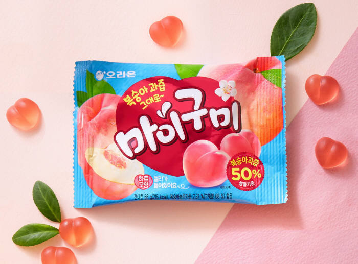마이구미 복숭아맛. 