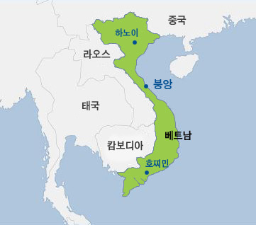 삼성물산이 시공한 붕앙 발전소 위치도. (사진=삼설물산)