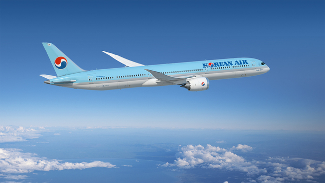 보잉사 787 ‘드림라이너’(Dreamliner)의 가장 큰 모델인 보잉787-10 항공기. (사진=대한항공)