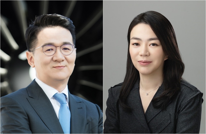 (왼쪽부터) 조원태 대한항공 회장과 조현아 전 대한항공 부사장. (사진=대한항공)