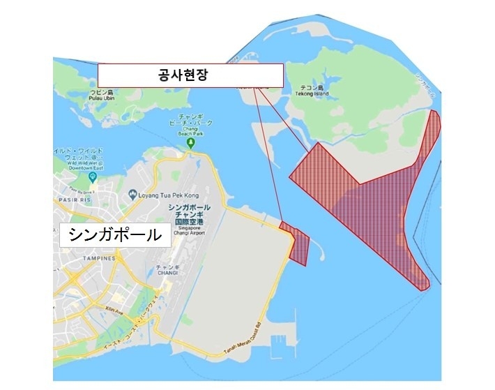 싱가포르 테콩섬 공사현장 (사진=토아건설)