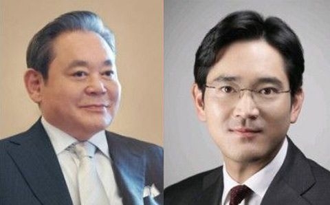 이건희 삼성전자 회장(왼쪽)과 이재용 부회장. (사진=삼성전자)