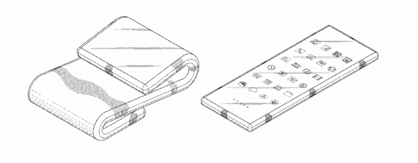 삼성디스플레이가 미국 특허청에 폴더블 디스플레이 특허를 내놓았다. (사진=USPTO)