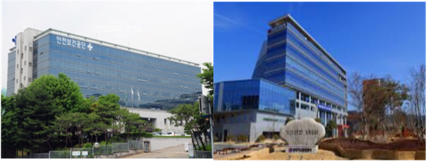 한국산업안전보건공단(왼쪽)과 한국가스안전공사 사옥. (사진=각사)