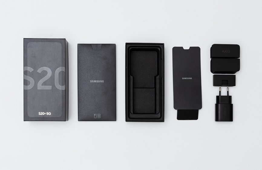  비닐, 플라스틱을 최소화한 갤럭시 S20+ 5G 친환경 패키지. (사진=삼성전자 뉴스룸)