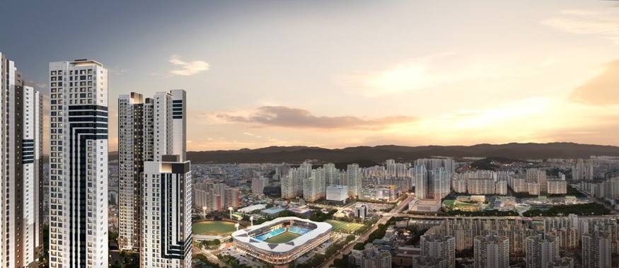 KCC건설이 대구 북구 고성동에서 분양하는 '대구 오페라 스위첸' 조감도. (사진= KCC건설)