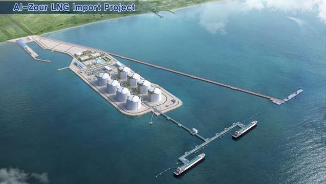 쿠웨이트 알주르 LNG 수입 터미널 조감도 (사진=KIPIC)