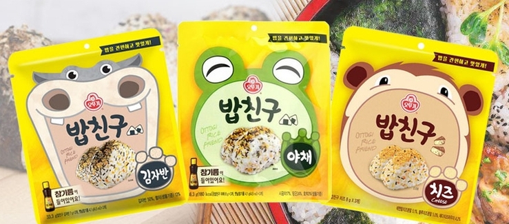 오뚜기가 미국 시장에 출시한 후리가께 제품인 '밥친구' 3종. (사진=오뚜기)