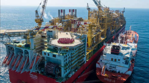 호주 프렐류드 해양 부유식 액화플랜트(FLNG). (사진=한국가스공사)