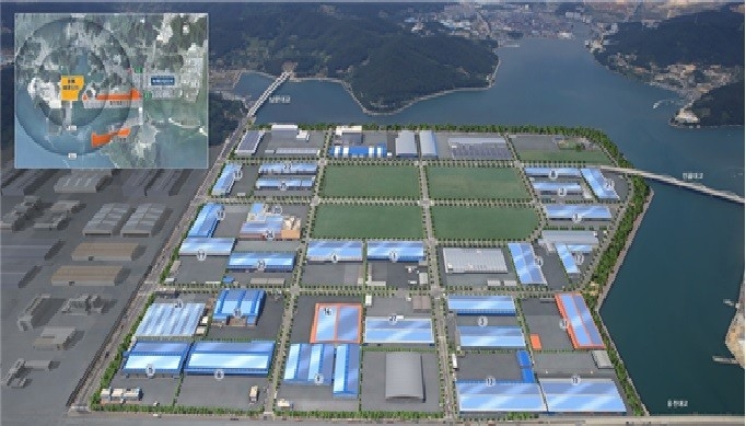 부산항 신항 태양광 건설사업이 진행되는 웅동단지 조감도. (사진=한국남부발전)