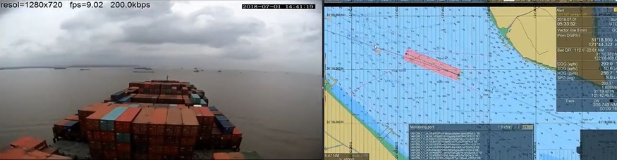 마린웍스의 ECDIS & CCTV 모습.(사진=마린웍스 유튜브)