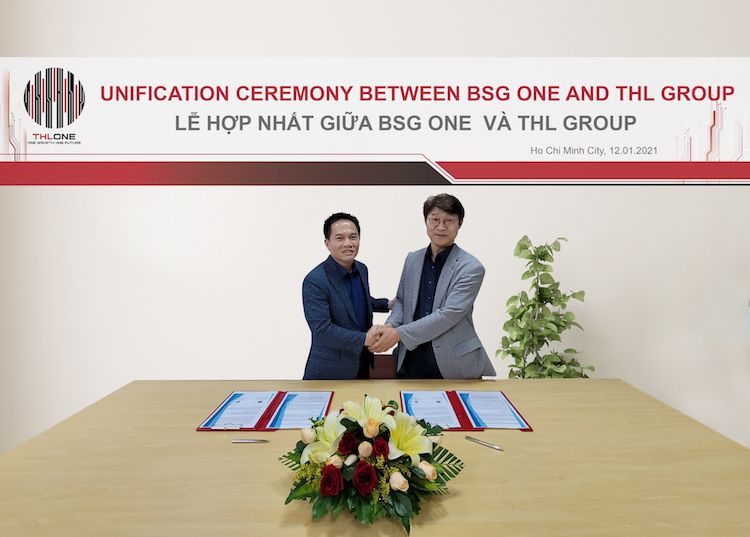 Truong Cong Loc THL 그룹 CEO (왼쪽) 및 김태룡 BSG One 한국 사장. (사진=BSG ONE)