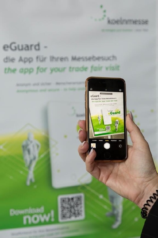 삼성SDS와 쾰른메세가 함께 개발한 'e-가드(e-Guard)' 앱. (사진=쾰른메세)