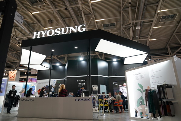 지난해 독일 'ISPO 뮌헨' 전시회에 마련된 효성티앤씨 부스. (사진=효성)