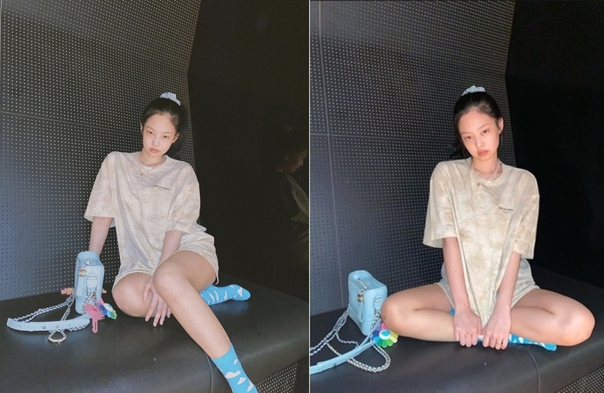 블랙핑크 제니가 셀루이 후루를 착용한 모습. (사진=인스타그램)