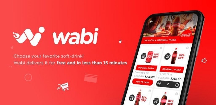 코카콜라 모바일 앱 '와비(Wabi)'. (사진=AWS)
