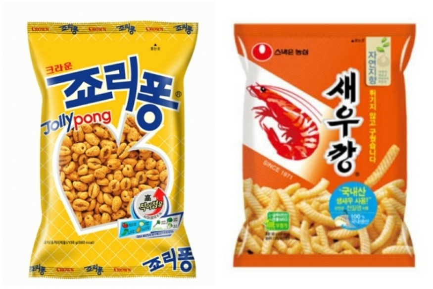 뉴욕타임지는 크라운제과 죠리퐁과 농심 새우깡이 한국계 팝 아티스트 '재패니즈 브렉퍼스트'의 최애 간식이라고 전했다. (사진=각 사)