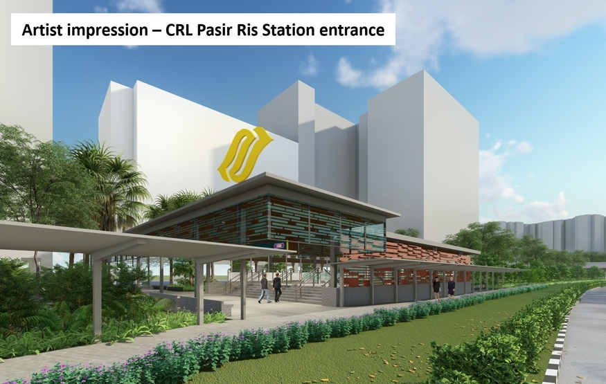 싱가포르 크로스아일랜드라인(CRL) 파시르리스(Pasir Ris)역 조감도 (사진=싱가포르 육상교통청)