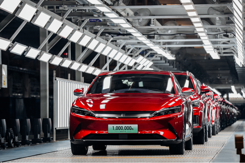 BYD의 100만 번째 차량. (사진=BYD)