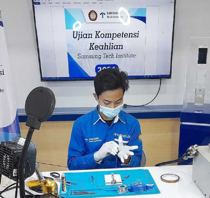 인도네시아 기술 역량 테스트에 참가한 현지 학생. (사진=삼성전자 인도네시아 인스타그램) 