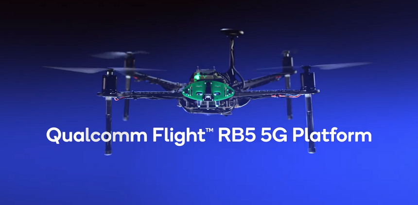 퀄컴 플라잇 RB5 5G 플랫폼 기반 드론. (사진=퀄컴)