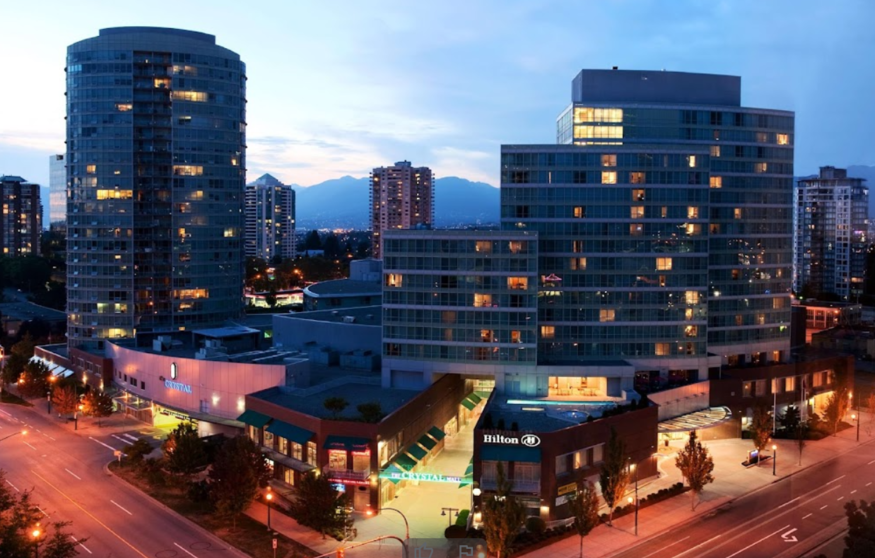 DSDL이 운영하고 있는 캐나다 브리티시컬럼비아 주 버너비의 힐튼 밴쿠버 메트로타운(Hilton Vancouver Metrotown) 호텔. (사진=호텔 홈페이지)