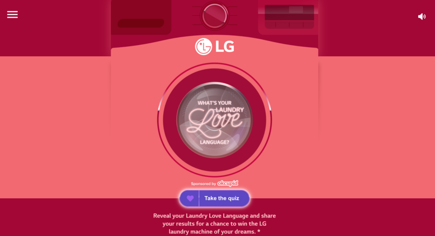 LG전자 미국법인이 오케이큐피드와 손잡고 선보인 LG 런더리 러브 랩. (사진=LG전자)