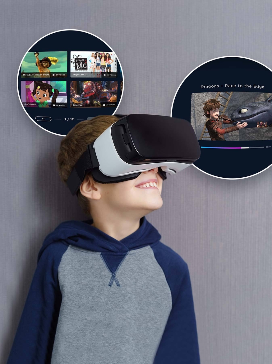 VR 헤드셋을 이용한 TV 프로그램을 시청으로 약시 치료를 목표로하는 디지털 프로그램 '루미노피아 원'이 FDA로부터 정식 시판 허가를 받았다.(사진=루미노피아)