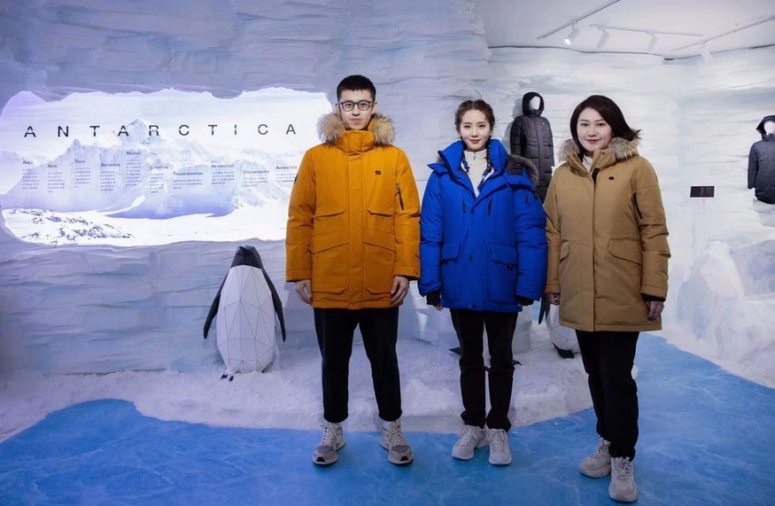 코오롱스포츠는 지난 5일부터 9일까지 중국 베이징에서 몰입형 극지 체험 전시를 기획, 프리미엄 다운 안타티카 10주년 기념행사를 열었다. (사진=코오롱스포츠)
