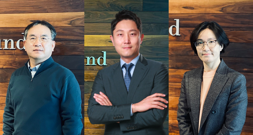 왼쪽부터 이상철 금융플랫폼운영실장, 한명윤 구조화금융실장, 장정화 법무실장