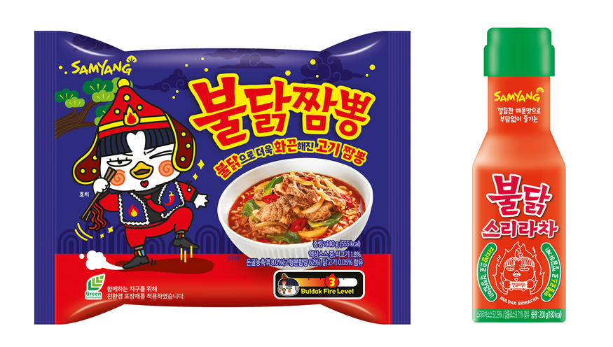  삼양식품은 불닭브랜드 신제품 불닭짬뽕과 불닭스리라차를 선보인다. (사진=삼양식품)