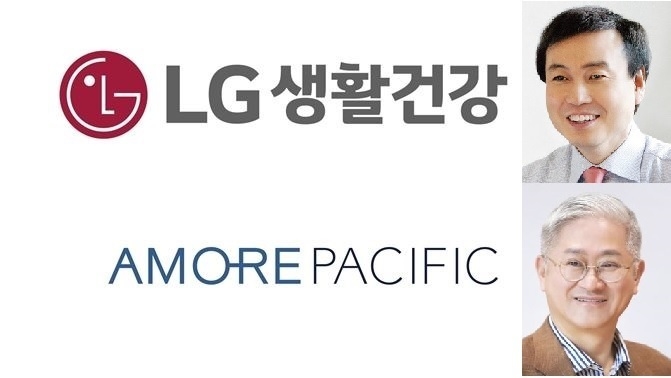 차석용 LG생활건강 부회장(위)과 서경배 아모레퍼시픽 회장.