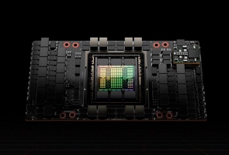 대만 TSMC가 4나노 공정에서 만든 엔비디아의 H100 GPU. (사진=엔비디아)