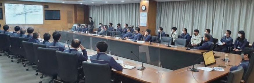 KAI는 지난달 14일 생산혁신센터장과 관계자가 참석한 가운데 생산운영시스템 시연회를 진행했다. (사진=KAI)