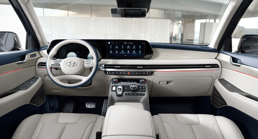 현대차 대형 스포츠유틸리티차량(SUV) 모델 '더 뉴 팰리세이드' 실내 모습. (사진=현대차)