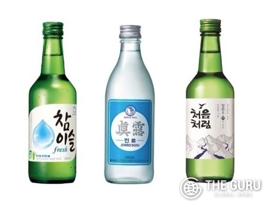 진로와 롯데칠성의 참이슬과 처음처럼 등 소주 제품 (사진=각사)