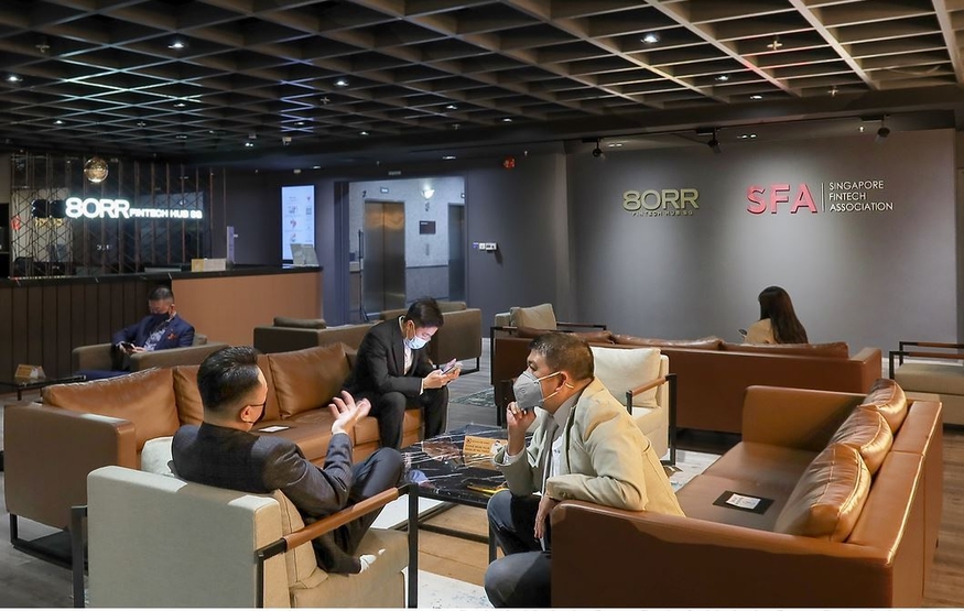 싱가포르 핀테크협회(SFA)가 운영하는 코워킹 스페이스 '80RR' 전경 (사진=80RR 홈페이지 캡처)