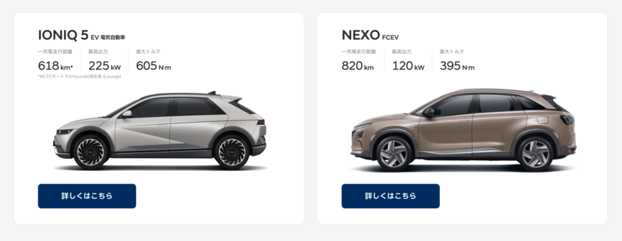 현대모빌리티재팬은 5일 아마존 디지털 쇼룸 운영을 시작, 아마존 재팬 '차량(Amazon Vehicles)' 카테고리에 별도 쇼룸을 개설하고 브랜드 전용 전기차 모델 아이오닉5와 수소연료전지차 모델 넥쏘를 판매한다. (사진=아마존 재팬)