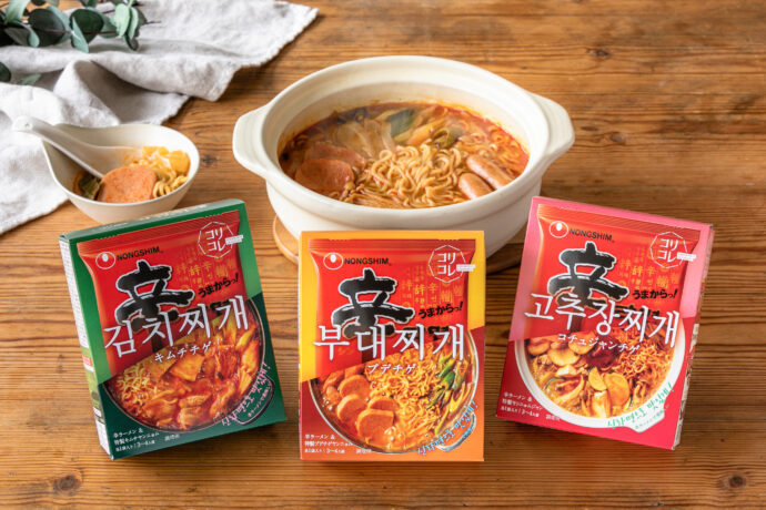 농심이 일본 전용 제품으로 출시한 코리코레 브랜드.(사진=농심)