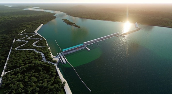 라오스 메콩강 728MW 푸노이 수력 발전 프로젝트. (사진=MRC)