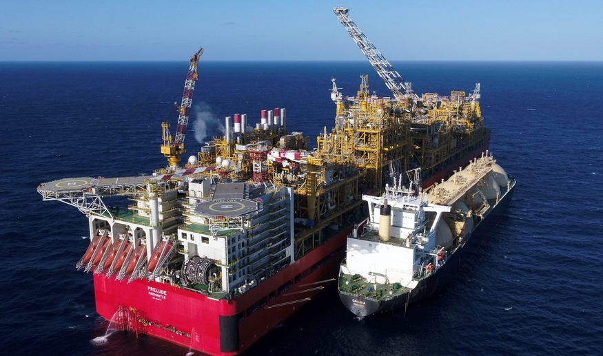 호주 프렐류드 가스전에 투입된 FLNG. (사진=한국가스공사)