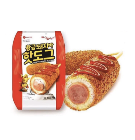 롯데제과 황금돼지바 핫도그 제품 사진.(사진=롯데푸드)