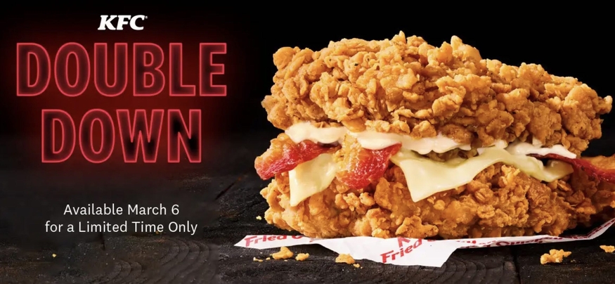 KFC는 미국에서 더블다운을 재출시한다. (사진=KFC 홈페이지)