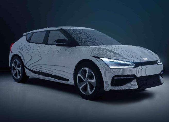 레고 35만여개로 조립된 기아 전기차 모델 'EV6'. (사진=기아)